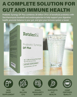 Load image into Gallery viewer, RetzlerRx® Probiotic Synergy DF Plus – On-the-Go Digestive &amp; Immune Support Dr. Retzler’s Line of Premier Supplements HormoneSynergy