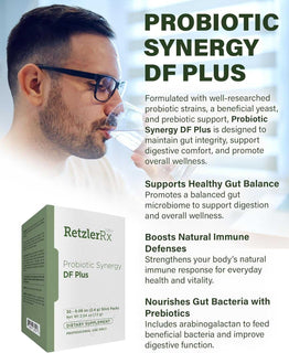 Load image into Gallery viewer, RetzlerRx® Probiotic Synergy DF Plus – On-the-Go Digestive &amp; Immune Support Dr. Retzler’s Line of Premier Supplements HormoneSynergy