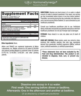 Load image into Gallery viewer, RetzlerRx® Magnesium L-Threonate Powder – Magtein® Cognitive &amp; Sleep Support UNFLAVORED Brain and Mood Support Dr. Retzler’s Line of Premier Supplements HormoneSynergy