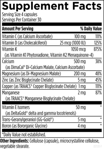 RetzlerRx® Bone Support – Advanced Calcium, Magnesium & Vitamin K2 Supplement