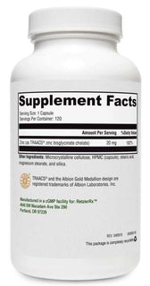 Load image into Gallery viewer, Zinc Glycinate – Albion® TRAACS® Chelated Zinc by RetzlerRx® Dr. Retzler’s Line of Premier Supplements HormoneSynergy