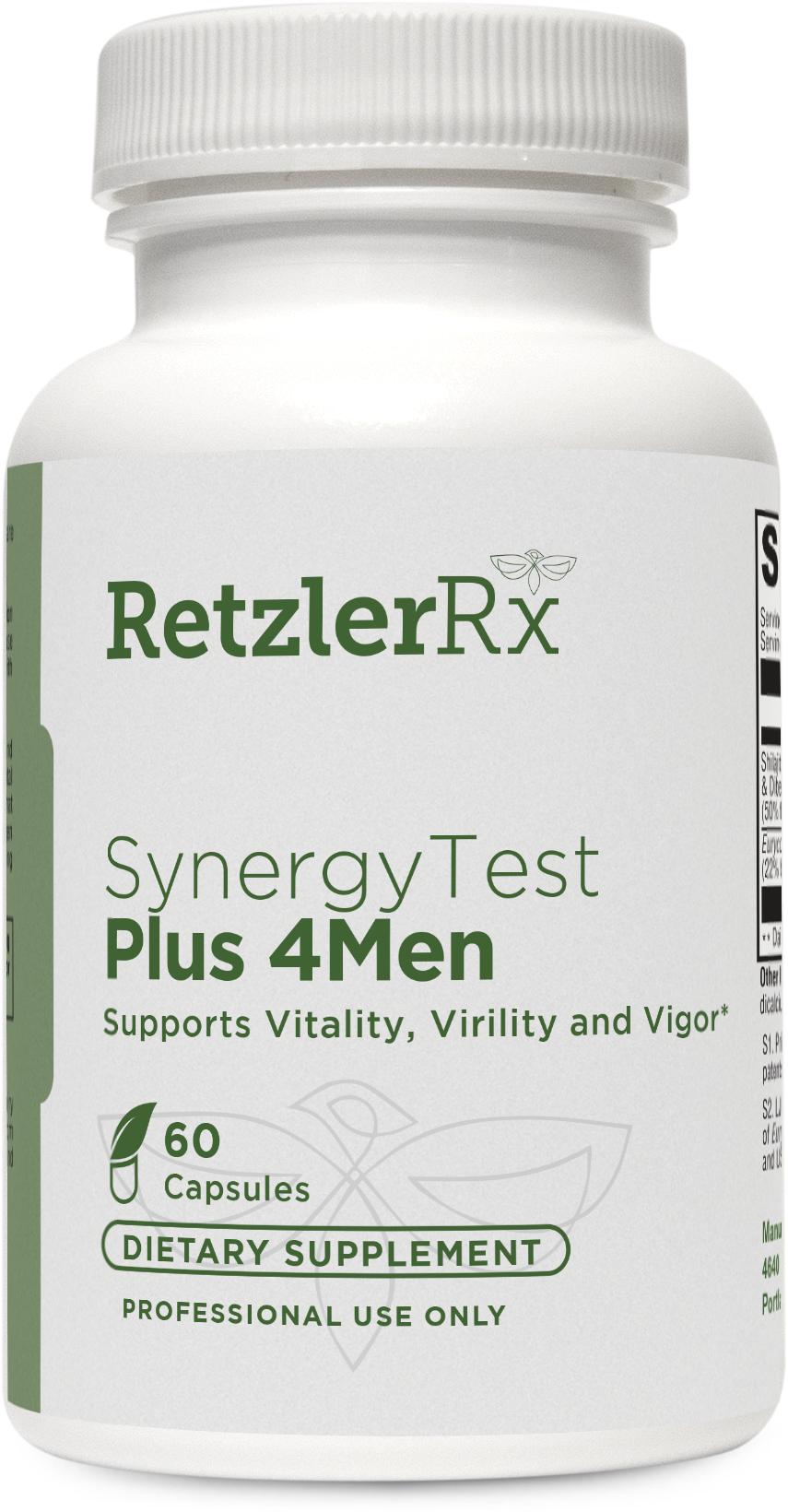SynergyTest Plus 4Men - Supports Vitality, Virility and Vigor* by RetzlerRx™