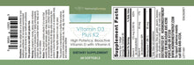 Load image into Gallery viewer, Vitamin D3 5000 IU Plus K2 60 Softgels by RetzlerRx™